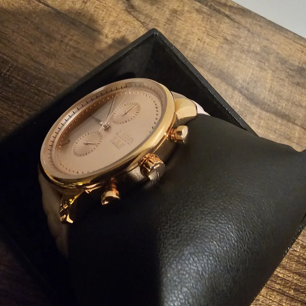 Talley & Twine Gold Watch with Tan Strap